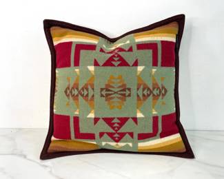 Lot 8239 Pendleton Chief Joseph Wool Throw Pillow