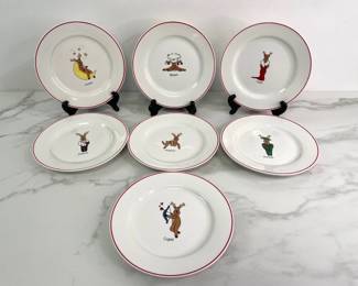 Lot 9067 Christmas Reindeer Plates