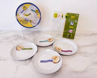 Lot 8952 Boston Warehouse Fortune Cookie Plates Fused Art Glass Plate