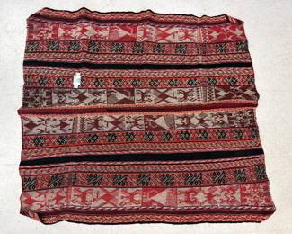 Lot 8782 Vintage Peruvian Hand Woven Animal Story Textile