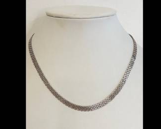 Lot 8853 925 Sterling Silver Italy Flat Chain Necklace Jewelry