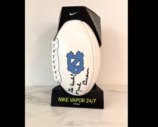 Lot 9103 Mack Brown Signed UNC Carolina Tarheels Nike Football