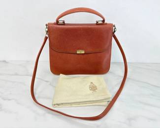 Lot 8945 Mark Cross Leather Cross Body Top Handle Purse