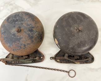 Lot 8760 Antique Bevin Boxing Mechanical PullChain Bells