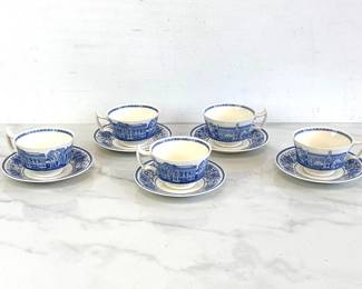 Lot 8619 Wedgwood Radcliffe College Cups and Saucers China