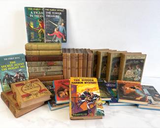 Lot 8890 Vintage Childrens Books Hardy Boys Tom Swift Bobbsey Twins more