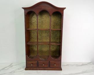 Lot 8707 Wood Trinket Display Cabinet