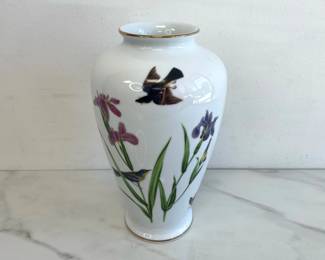 Lot 8935 Andrea by Sadek Birds and Iris Vase