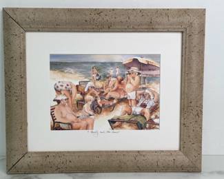 Lot 8715 Christine Linson Signed Beauty and the Beach Art Print