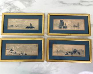 Lot 8706 Emil Hochdanz after Hendrick Cassiers Northern Italian Landscapes Art Lithograph Print Set