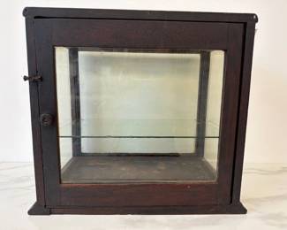 Lot 8905 Antique Wood and Glass Tabletop Display Case