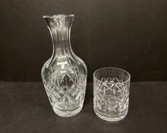 Lot 9069 Waterford Crystal Carafe w Glass
