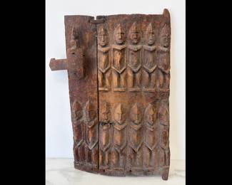 Lot 8788 Carved Wood African Dogan Granary Shutter Door