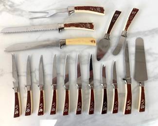 Lot 9035 Vintage Lifetime Cutlery Steak Dinner Serving Knives Made in England