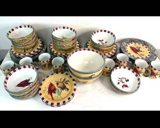 Lot 8906 Lenox Winter Greetings Everyday Christmas China