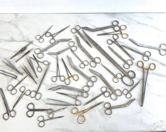 Lot 8803 Vintage Medical Stainless Steel Surgical Tools Tweezers Scissors Hemostat Etc