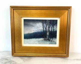 Lot 8622 Winter Landscape Signed Sinclair Original Oil Painting Art