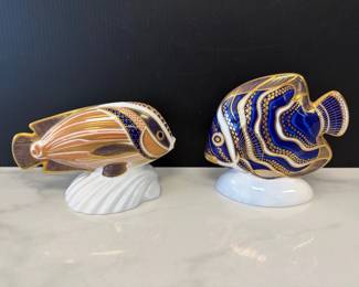 Lot 8958 Royal Crown Derby Bone China Fish Paperweights