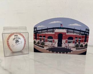Lot 8735 Cal Ripken Jr. Roy Myers Signed Baseball Baltimore Orioles Camden Yards Decor