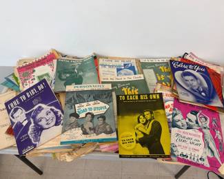 Lot 8823 Vintage Sheet Music