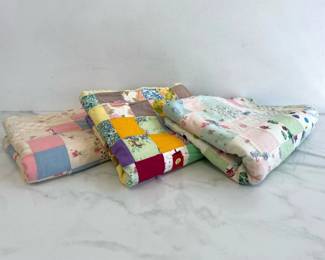 Lot 8802 Vintage Handmade Baby Quilts