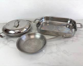 Lot 9012 AllClad Skillet Paella Pan Roasting Pan