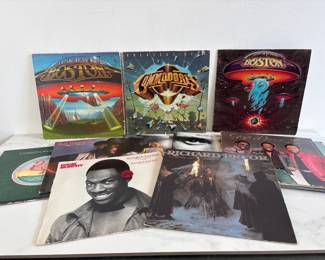 Lot 8654 Vintage Vinyl LP Records 70s Hank Williams Jr, Richard Pryor, Boston and others