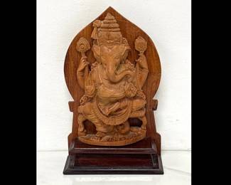 Lot 9110 Hand Carved Ganesha