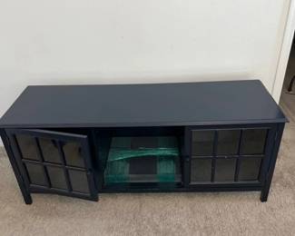 Blue Wooden Console Cabinet