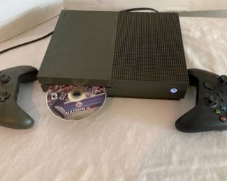 Xbox One S Military Green With Two Controllers And A John Madden Game