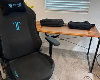 Nice Desk, Chair, And A Couple of Bags