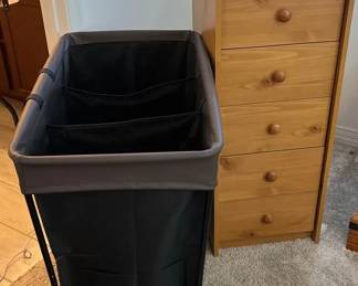 Chest With Five Drawers And Laundry Cart
