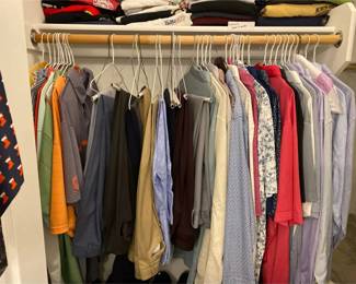 Mens Dress Shirts, Pants, And Golf Shirts 2XLg