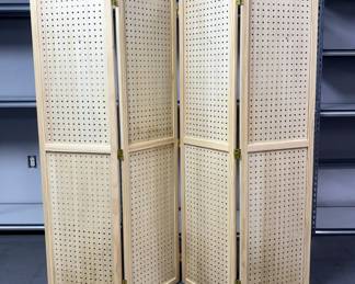 Pegboard Hinged Room Divider Display Stand