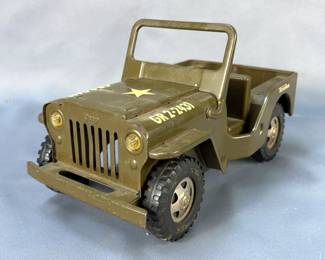 Tonka Pressed Steel Military Jeep Toy Vehicle