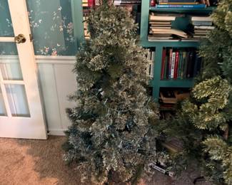 Small Pre-Lit Flocked Artificial Christmas Tree