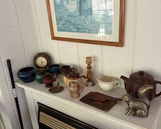 Collection of Assorted Decorative Ceramics and Brass Figurine