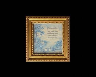Grandmother Sentiment Framed Ceramic Tile