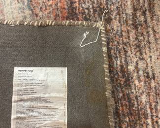 West Elm Rug Tapis verve Alfombra verve color: papaya 100 % nylon 8‘ x 10‘