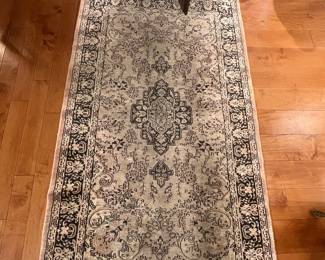Persian style Tabreeze handknotted silk rug 63“ x 37“