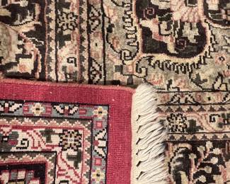 Persian Tabriz style hand knotted silk area rug 117“ x 71“