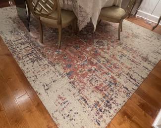 West Elm Rug Tapis verve Alfombra verve color: papaya 100 % nylon 8‘ x 10‘