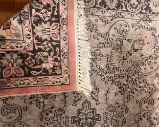 Persian style Tabreeze handknotted silk rug 63“ x 37“