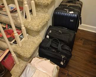 Luggage and books