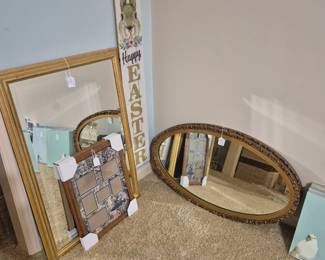 Oval and rectangle mirrors