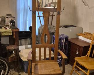 Early 1900's oak Hall Tree