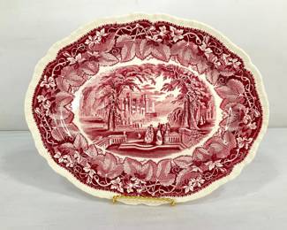 Mason's "Vista" Pink Ironstone Platter