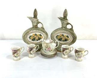 RS Prussia Teacups & Jim Beam Decanters