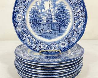 Liberty Blue Staffordshire Ironstone Plates
