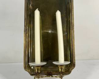 Brass Tray Wall Sconce